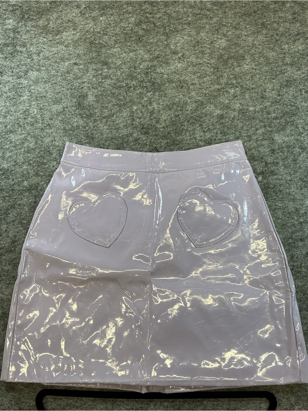 Lazy Oaf Shiny Rave Polly Pocket Lavender Heart-Pocket Mini Skirt Size M